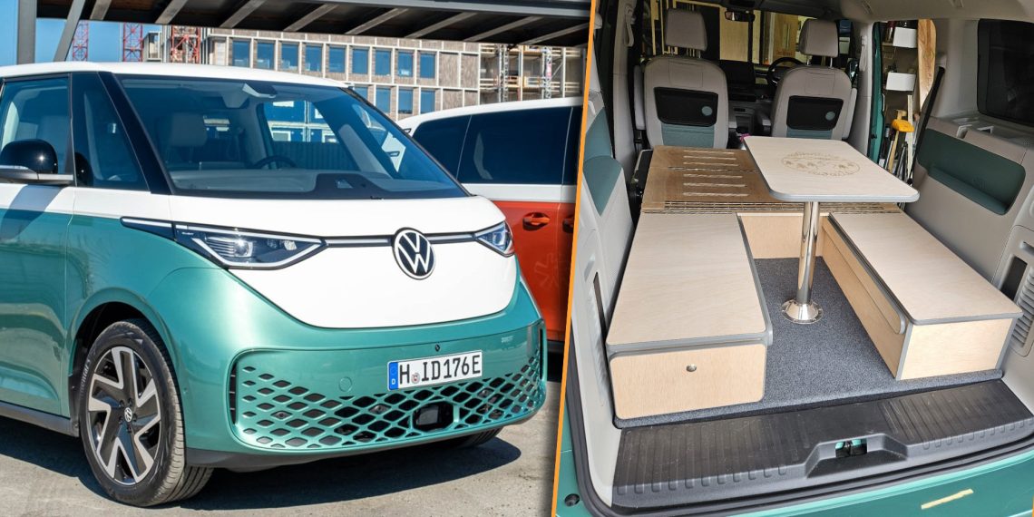 Ce kit aménageur pour VW ID Buzz cache une table de pique-nique dans le coffre !