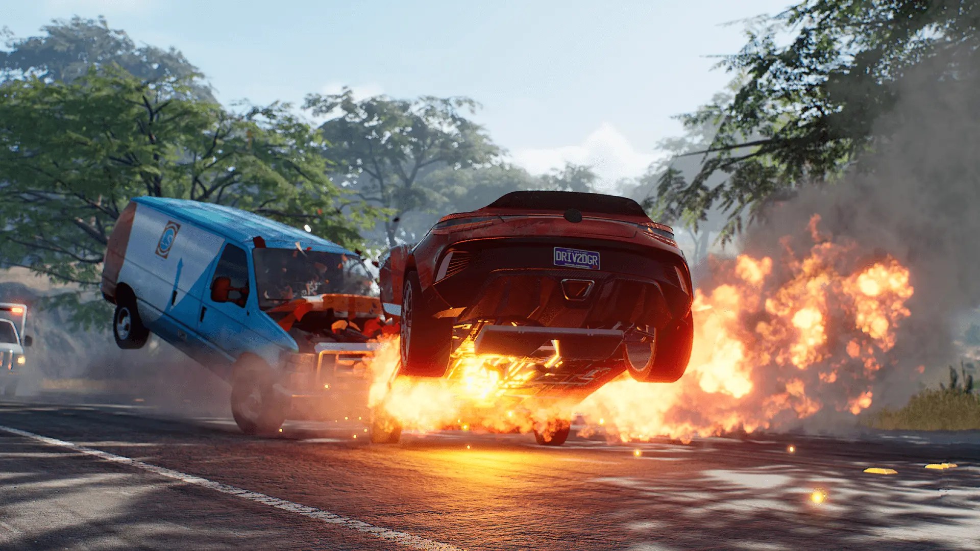 Capture du
jeu Wreckreation, un accident de voiture.
