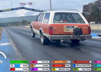Le turbo cinq cylindres d&rsquo;un Chevy Colorado propulse un break à un quart de mile en 8 secondes : vous n&rsquo;en croirez pas vos yeux !