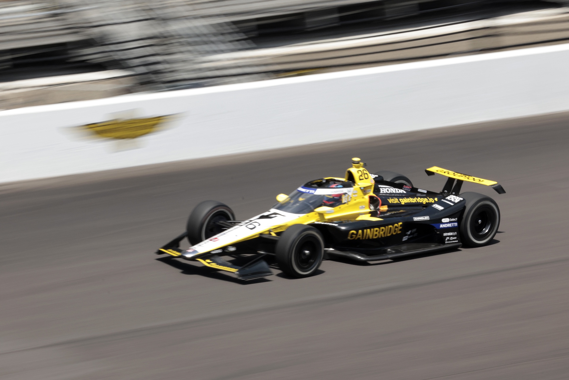 Colton Herta lors d'un essai à Indianapolis