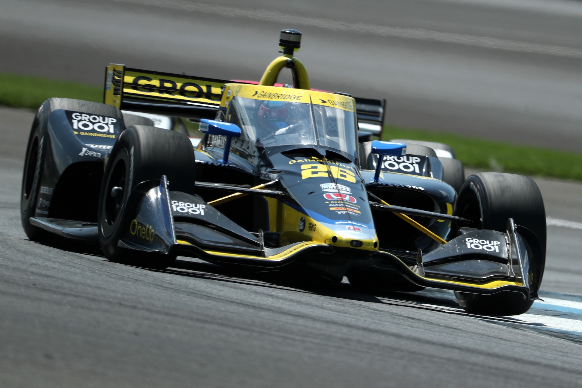 Colton Herta en action à Indianapolis