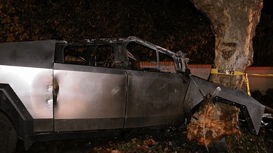 Accident de Cybertruck en Californie