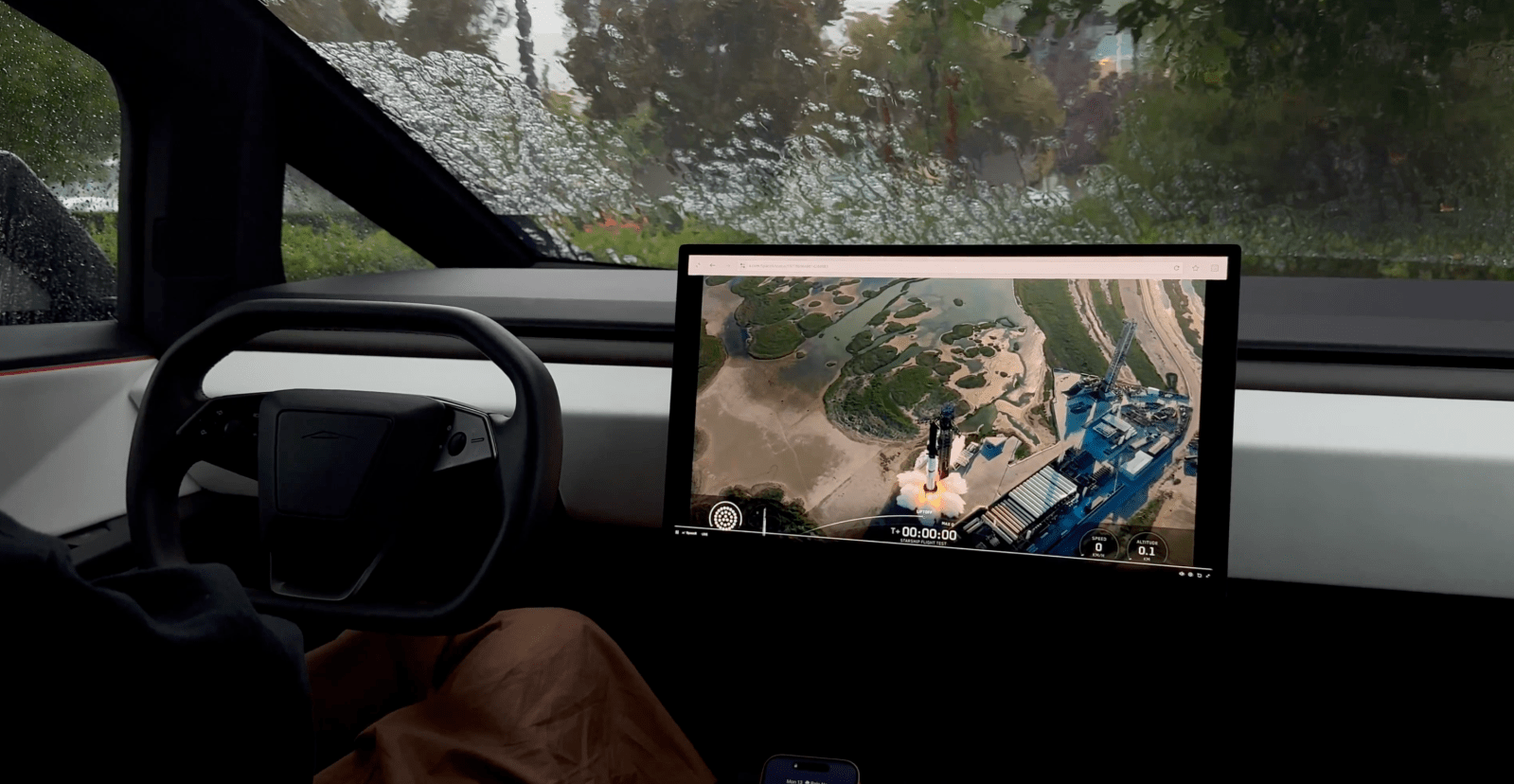 Intérieur du Tesla Cybertruck