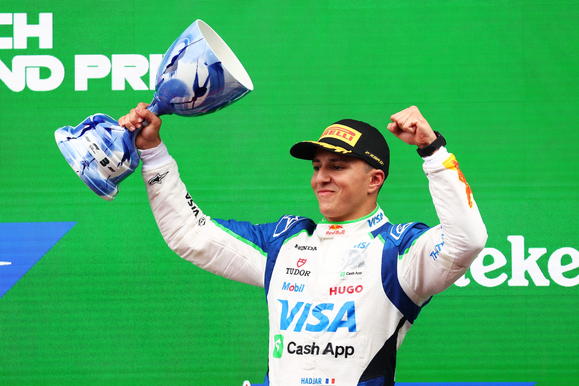 Isack Hadjar sur le podium à Zandvoort