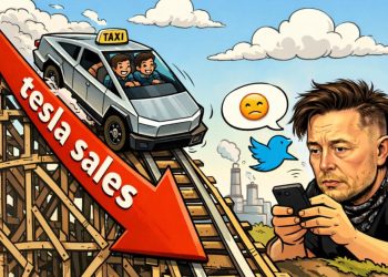 Crise chez Tesla : les robotaxis en panne et l&rsquo;un d&rsquo;eux finit dans un lac !