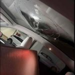 Toit en verre fissuré de la Tesla