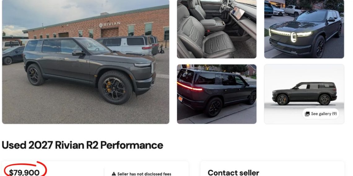 Ce propriétaire tente de vendre un Rivian R2 flambant neuf à 80 000 $ — 20 000 $ de plus que le prix de base !