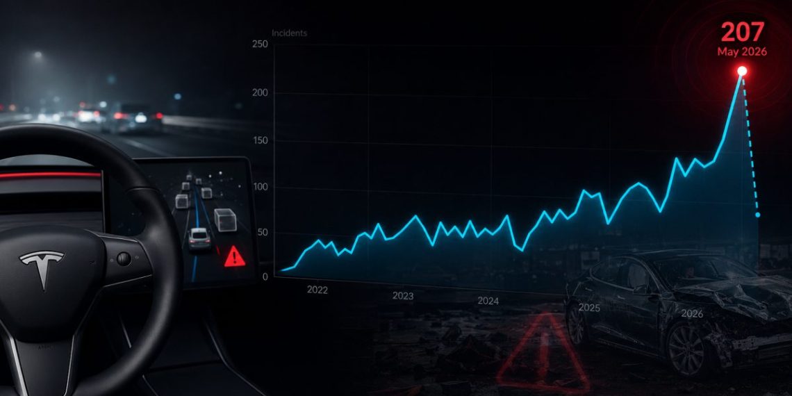 Pourquoi les accidents avec l’Autopilot Tesla atteignent-ils un pic alarmant de 207 en un mois ?